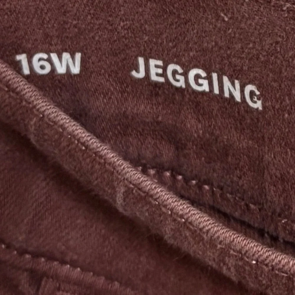 EVRI Womens Mauve Pull On Jegging Pants Plus‎ Size 16W Stretch Skinny Rose